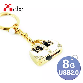 Xebe集比 精品皮包造型USB隨身碟 8GB, USB 2.0