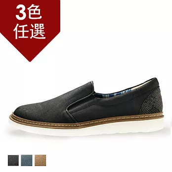 PLAYERMIT 後拼接復古麂皮懶人鞋 (FTP18)-黑色26黑色
