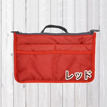實用大容量多功能收納包中包紅