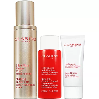 CLARINS 克蘭詩 V型緊緻精華(50ml)+紅魔束(100ml)+俏臀乳(100ml)