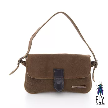 Fly London - 小小的精緻 牛皮隨身肩背手袋 - 橄綠橄綠