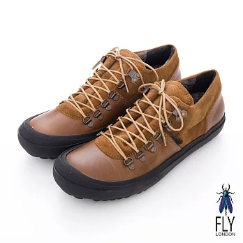 Fly London(男)★都市旅人 雙拼真皮舒適休閒鞋 - 個性棕41個性棕