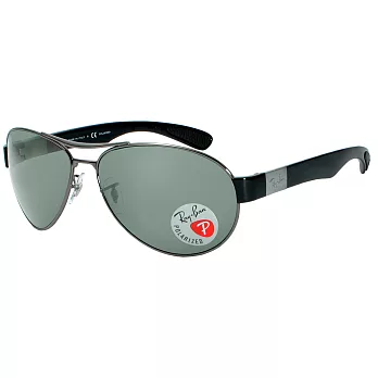 【Ray Ban 雷朋】3509-004/9A日本限定款偏光太陽眼鏡(#槍銀-雷朋綠鏡面)