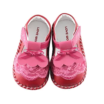 【愛的世界】蓬蓬裙寶寶鞋-台灣製-13紅色