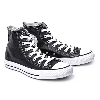 【GT Company】Converse Chuck Taylor All Star 荔皮革高筒基本款中性23.5黑色