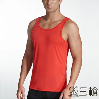 【三槍牌】時尚經典排汗速乾型男彩色E棉背心~3件組M紅黃丈青