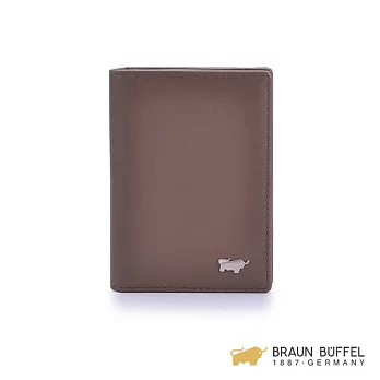 BRAUN BUFFEL‧德國小金牛 - 極簡系列素面名片夾-栗色