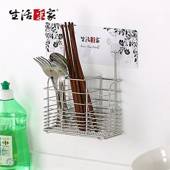 【生活采家】樂貼系列台灣製304不鏽鋼廚房用刀叉匙筷架#27200
