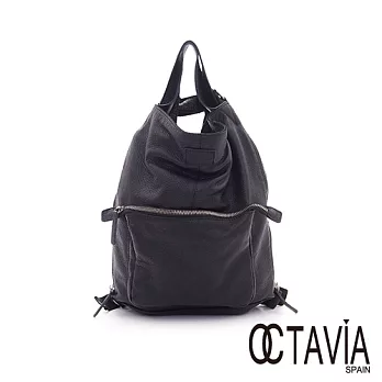 【Octavia 8 真皮】輕愛的 羊皮三用隨身包 - 華黑華黑