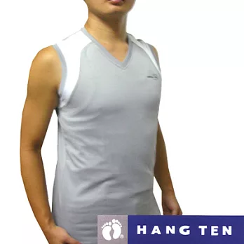 【HANG TEN】時尚型男運動排汗無袖內衣 3件組隨機取色M黑灰丈青