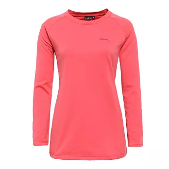 【hilltop山頂鳥】女款Zisofit保暖排汗圓領上衣H51FE9-M粉