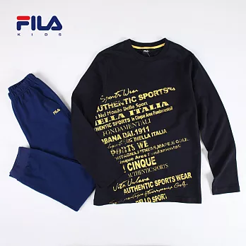 【FILA】FILA印花居家休閒套裝(黑)145黑