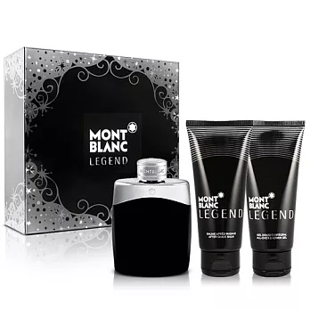 MONTBLANC 萬寶龍 傳奇經典男性淡香水禮盒(淡香水100ml+鬍後乳100ml+沐浴膠100ml)-贈品牌針管+紙袋