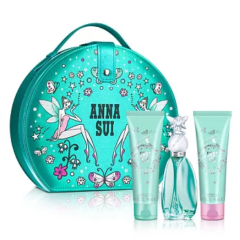 Anna Sui 安娜蘇 許願精靈甜蜜假期禮盒(淡香水50ml+身體乳90ml+沐浴精90ml)-贈品牌紙袋＆針管