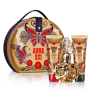 Anna Sui 安娜蘇 波希女神甜蜜假期禮盒(淡香水50ml+身體乳90ml+沐浴精90ml)-贈品牌紙袋＆針管