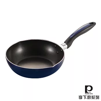 【日本Pearl Life】VIVID不沾深型平底鍋24cm-深藍
