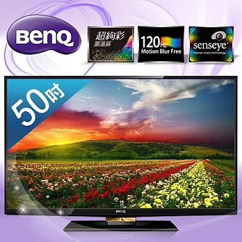 【BenQ】50吋 FHD超絢彩黑湛屏大型LED液晶顯示器+視訊盒／50RW6500