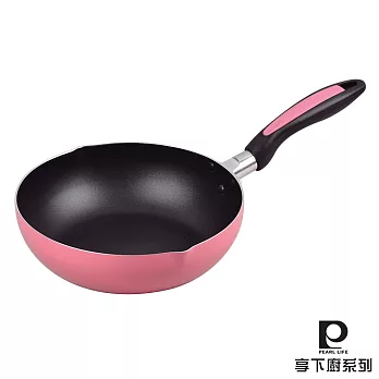 【日本Pearl Life】不沾平底鍋24cm-淺桃紅