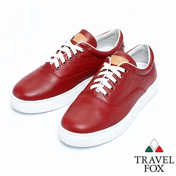 Travel Fox 健步柔軟皮革舒適鞋915811-304-35紅色