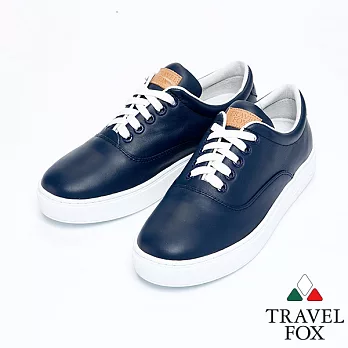 Travel Fox 健步柔軟皮革舒適鞋915811-305-35藍色