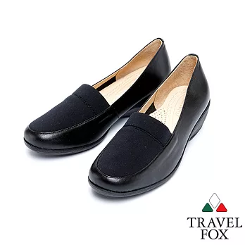 Travel Fox 1.5吋史翠普柔軟皮革低跟鞋915841-301-35黑色