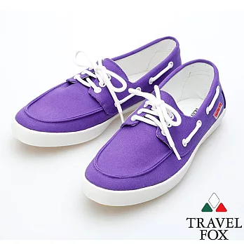Travel Fox 悠雅帆布帆船鞋914321-19-35紫色