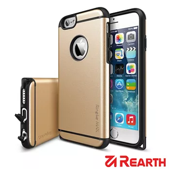 Rearth Apple iPhone 6 Plus (5.5吋) Max 保護殼(贈送螢幕保護貼)香檳金