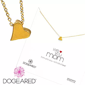 Dogeared 愛心 金色許願項鍊 立體方磚款 HEART BEAD 最愛是你 附原廠盒