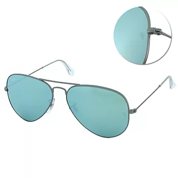 【Ray Ban】太陽眼鏡 熱賣經典飛官系列(銀灰-水銀灰#RB-3025-029/30)藍綠