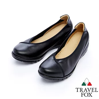 Travel Fox 2吋輕量和式楔型鞋915318-01-36黑色