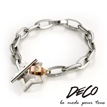 DECO X MASSA-G【星空物語】玫瑰金 白鋼手鍊S