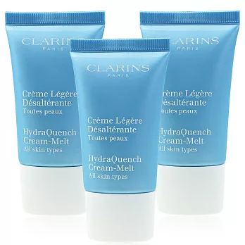 CLARINS 克蘭詩 水潤奇肌保濕水凝霜-清爽型(15ML)X3入