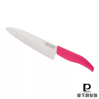 【日本Pearl Life】順心切．陶瓷料理刀（16.5cm）-淺桃紅