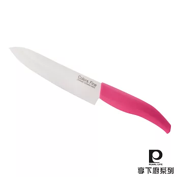 【日本Pearl Life】順心切．陶瓷料理刀（15cm）-淺桃紅