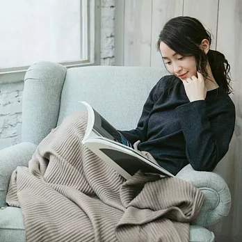 褶毛絨萬用毯(優雅駝)