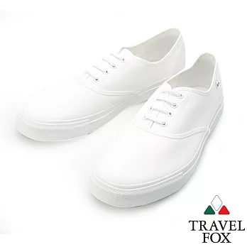 Travel Fox 經典帆布鞋914122-07-39白色
