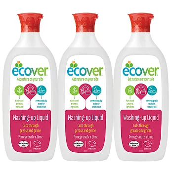 ECOVER宜珂 親膚洗碗精-紅石榴萊姆 500ml(超值3入)