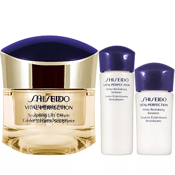 SHISEIDO 資生堂 全效抗痕緊顏白金霜(50ml)+2件組#清爽型
