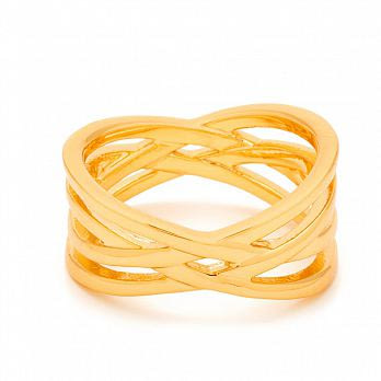 GORJANA 編織小寬版 金色尾戒 指尖戒 優雅多層設計Jillian Midi3號