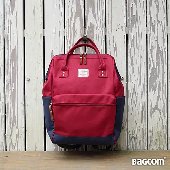Bagcom Masaki 闊口雙色後背包-紅藍
