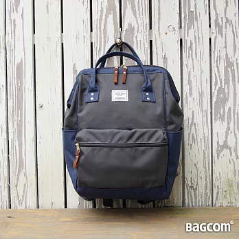 Bagcom Masaki 闊口雙色後背包-藍灰