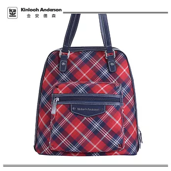 《Kinloch Anderson》金‧安德森--英式學院 可愛系甜心單品後背包 /紅藍格紋