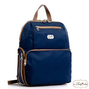 【a Lady ’s真皮】瑪莉愛旅行多功能後背包(魅海藍)