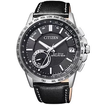CITIZEN GPS衛星對時首選之最光動能優質腕錶-黑-CC3001-01E
