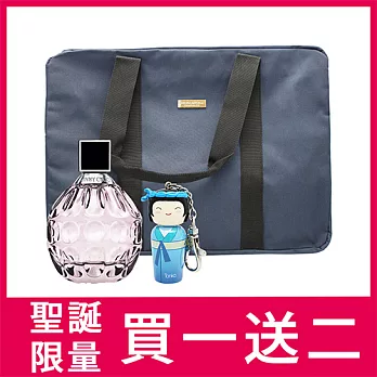 JIMMY CHOO 同名女性淡香水 40ml+元氣聖誕限量組(Kokeshi Tonka元氣娃娃中性淡香水10ml鑰匙圈+時尚旅用包)