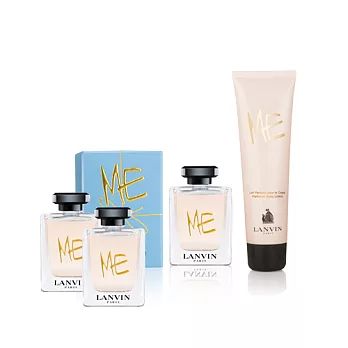 【LANVIN浪凡】給ME驚喜!ME 女性淡香精迷你瓶4ml*3(獨家贈送身體乳150ml)