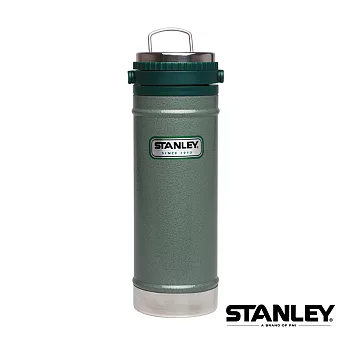 【美國Stanley】不鏽鋼保溫瓶／經典保溫咖啡壓濾杯組0.47L錘紋綠