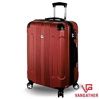 VANGATHER 凡特佳-24吋ABS城市街角系列行李箱-寶石紅24吋寶石紅
