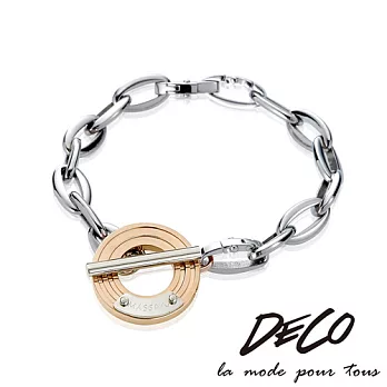 DECO X MASSA-G【Classical PINK】玫瑰經典 白鋼手鍊S