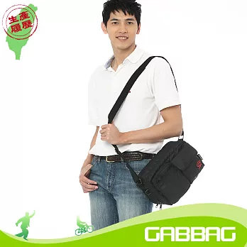 GABBAG 奈川雙層側背包GB11107-01-黑色